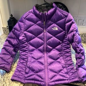 The North Face 550 Goose Down Puffer Jacket Kids XL 18? Purple Winter Coat